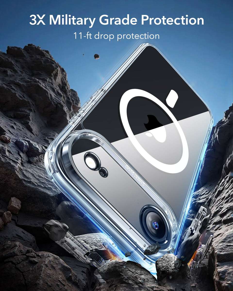 ESR MagSafe Case Compatible with iPhone 17 Air Hybrid Camera Button Cover