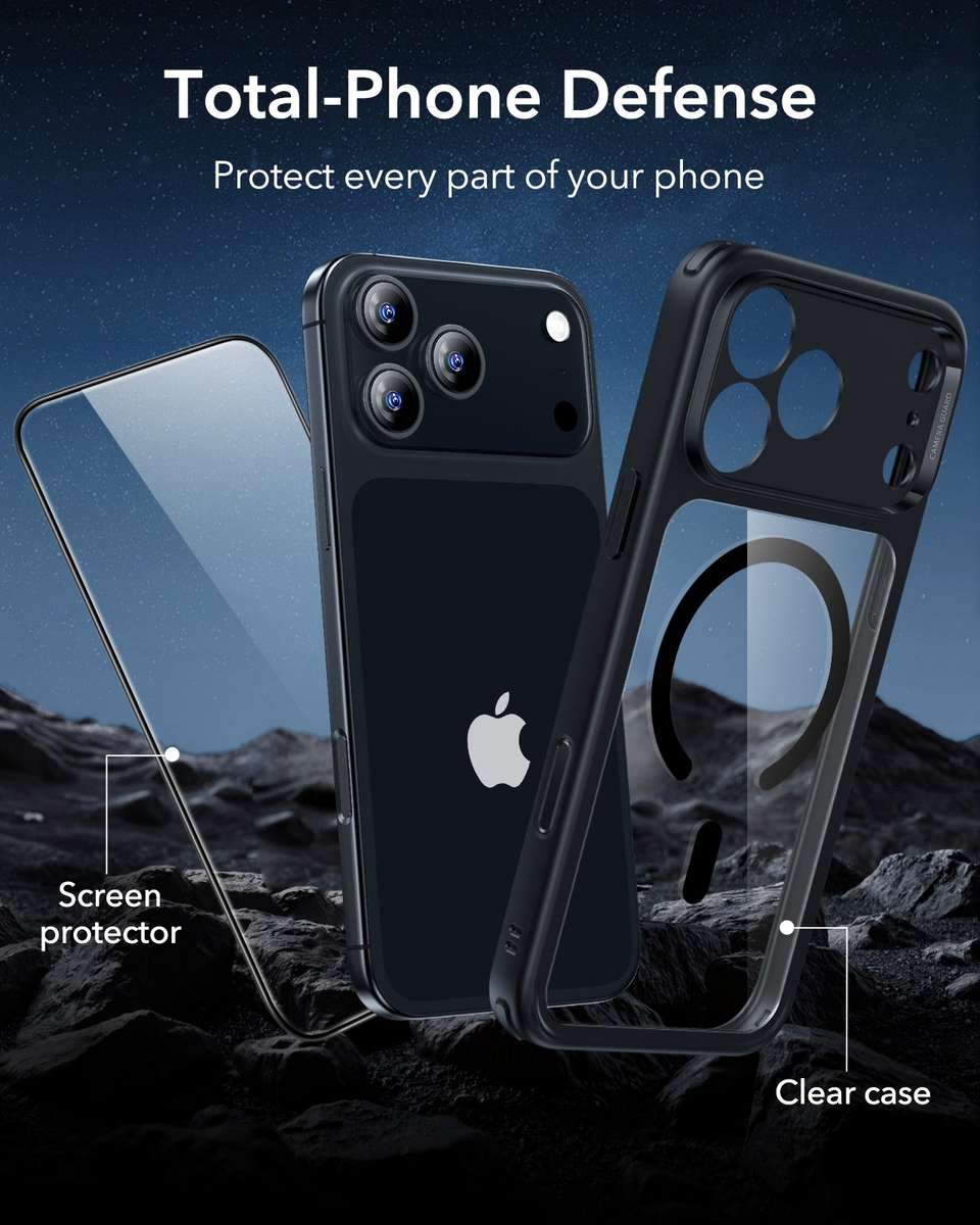 ESR MagSafe Case Set Compatible with iPhone 17 Pro/Max Hybrid Camera Button