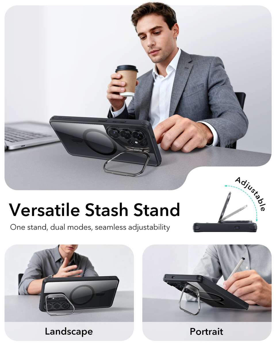 ESR Case with Stand Compatible with Galaxy S26 Ultra Hybrid MagSafe Cover