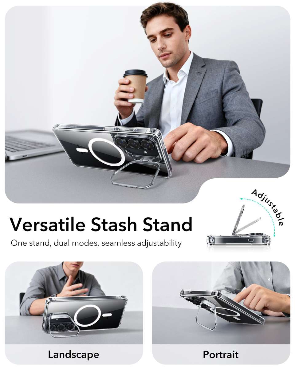 ESR Case with Stand Compatible with Galaxy S26/Plus Hybrid MagSafe Cover