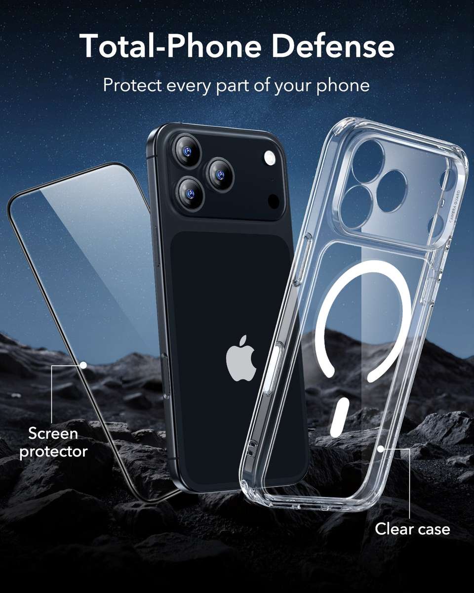 ESR MagSafe Case Set Compatible with iPhone 17 Pro/Max Hybrid Camera Button