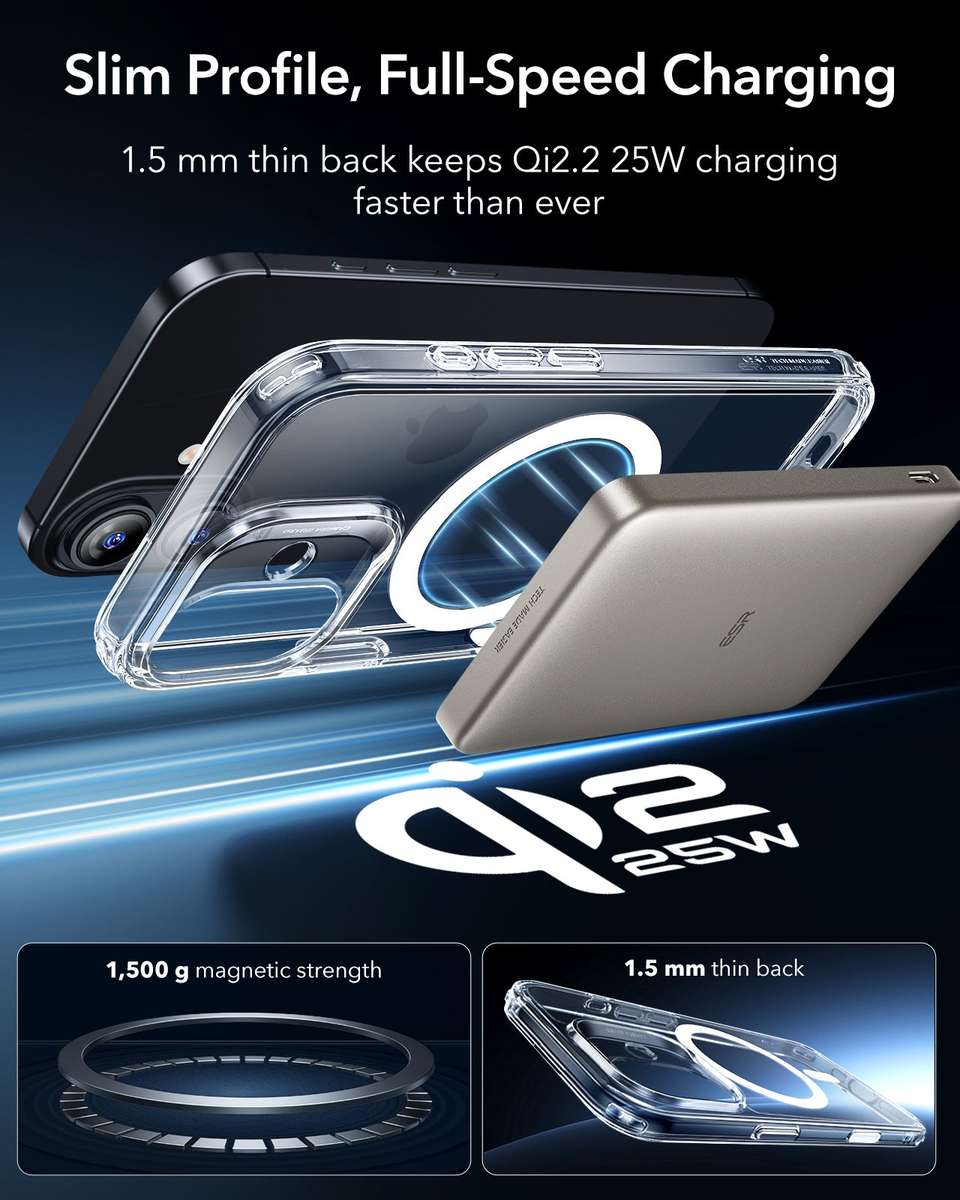 ESR MagSafe Case Compatible with iPhone 17 Hybrid Camera Button Cover