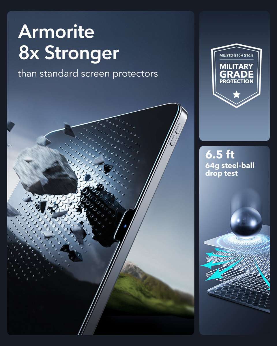 ESR Glass Screen Protector Compatible with iPad Air 13" (M4) 2026 - 2 Pack