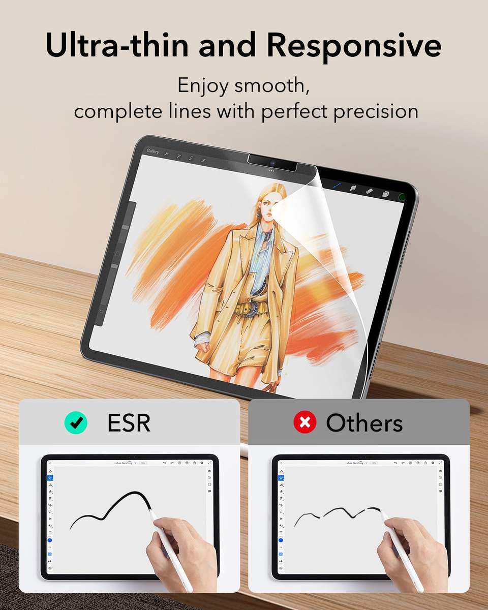 ESR Paper-Feel Protector Compatible with iPad Pro 13" (M5) 2025 - 2 Pack