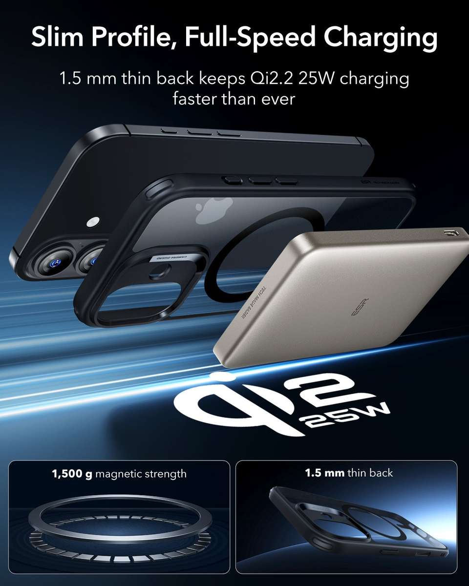ESR MagSafe Case Set Compatible with iPhone 17 Hybrid Camera Button Cover