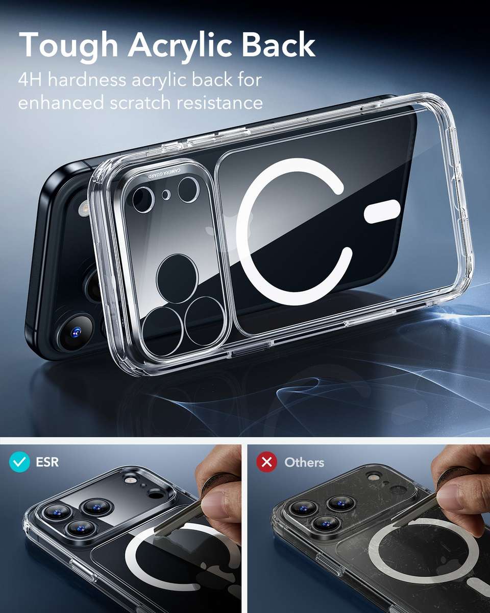 ESR MagSafe Case Set Compatible with iPhone 17 Pro/Max Hybrid Camera Button