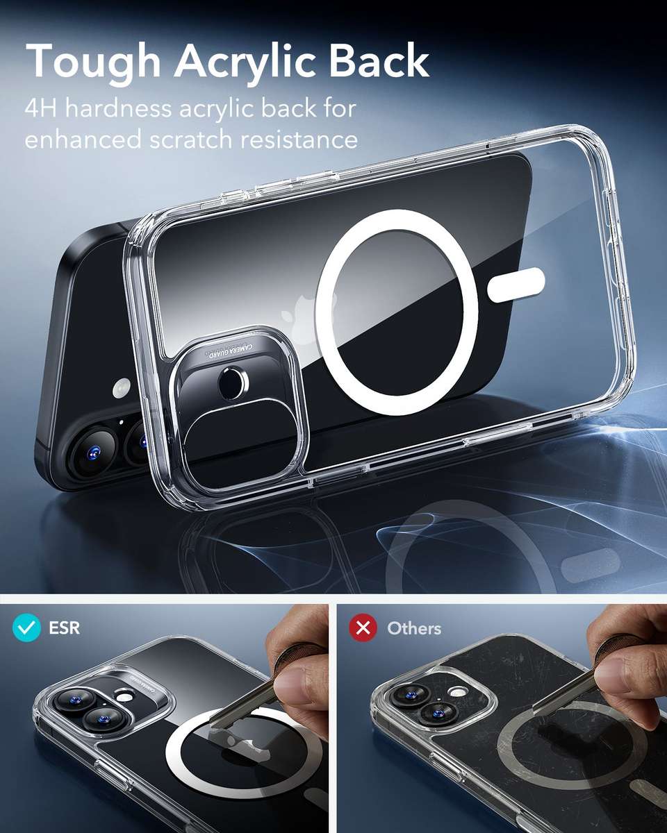 ESR MagSafe Case Set Compatible with iPhone 17 Hybrid Camera Button Cover