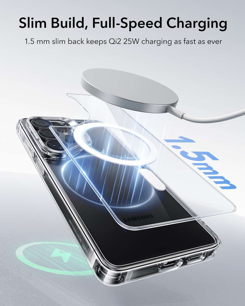 ESR Case with Stand Compatible with Galaxy S26 Ultra Hybrid MagSafe Cover