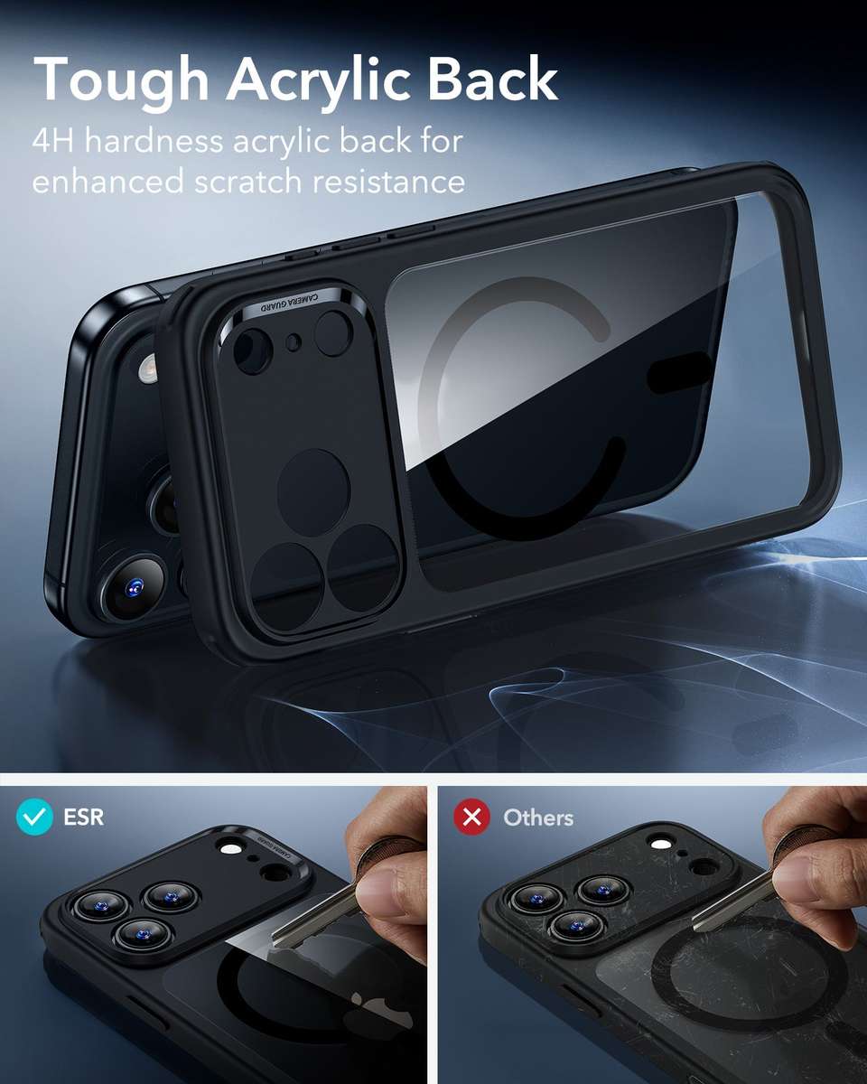 ESR MagSafe Case Set Compatible with iPhone 17 Pro/Max Hybrid Camera Button