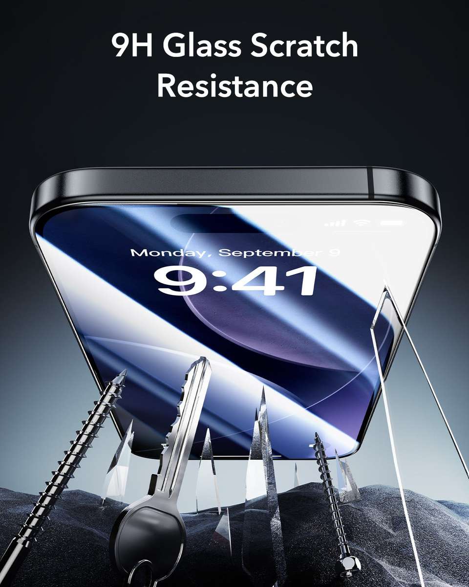 ESR Privacy Glass Screen Protector Compatible with iPhone 17 Pro - 3 Pack