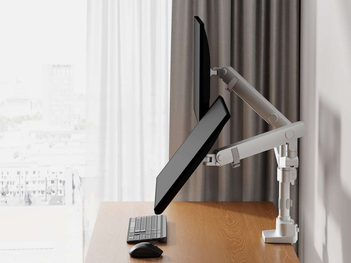 NEOHUBS Pro+ Dual Monitor Arm Mount Premium Adjustable VESA Desktop Stand