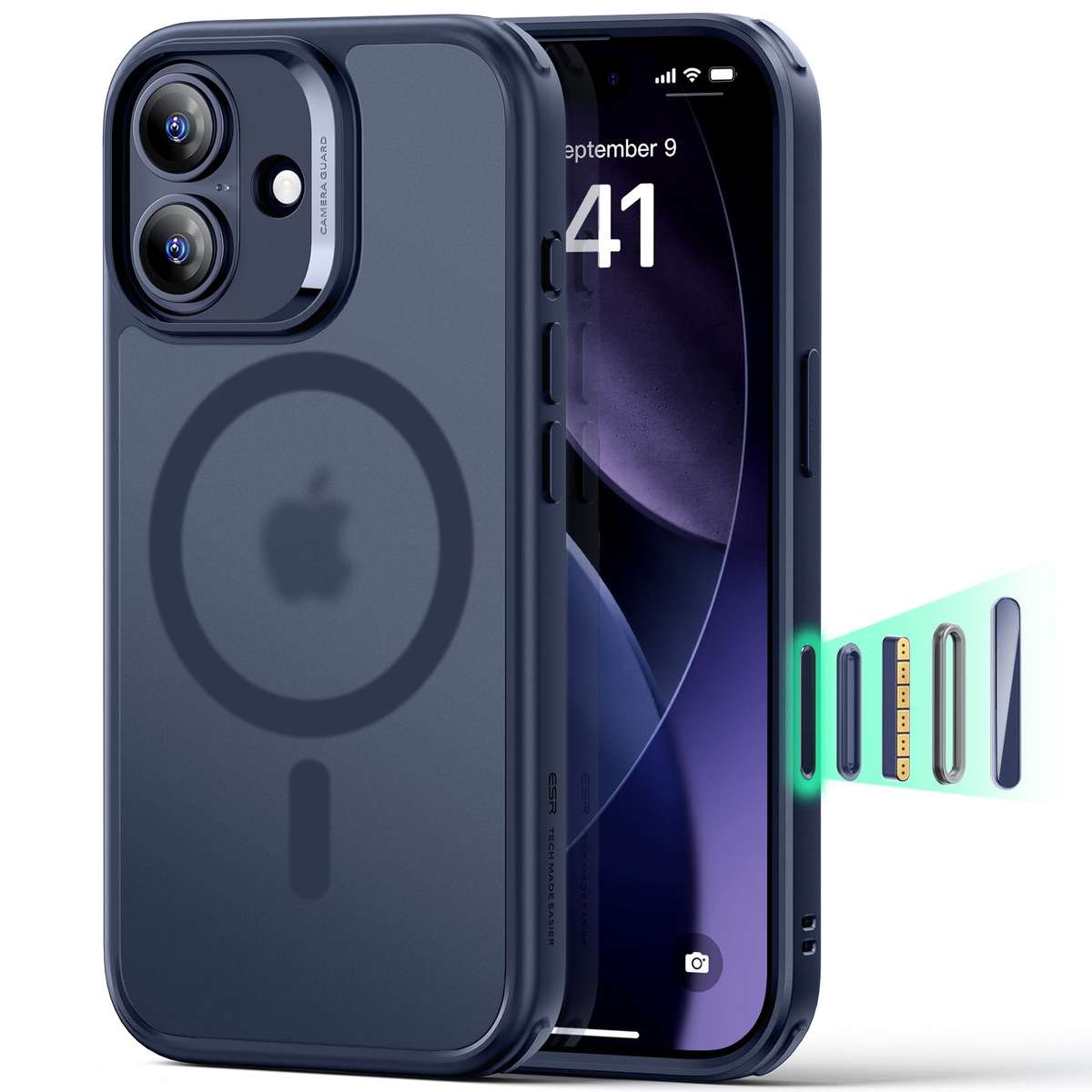 ESR MagSafe Case Compatible with iPhone 17 Hybrid Camera Button Cover