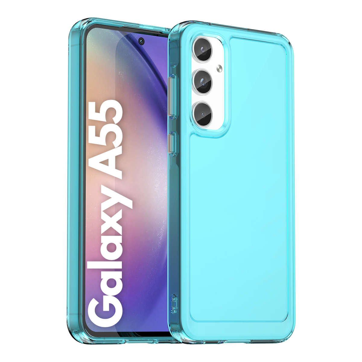 Clear Cover for Samsung Galaxy A55 - Shockproof Candy Series Cover