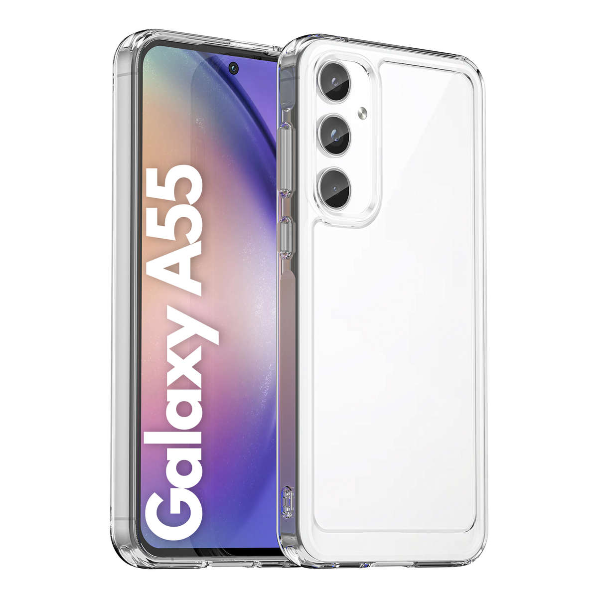 Clear Cover for Samsung Galaxy A55 - Shockproof Candy Series Cover
