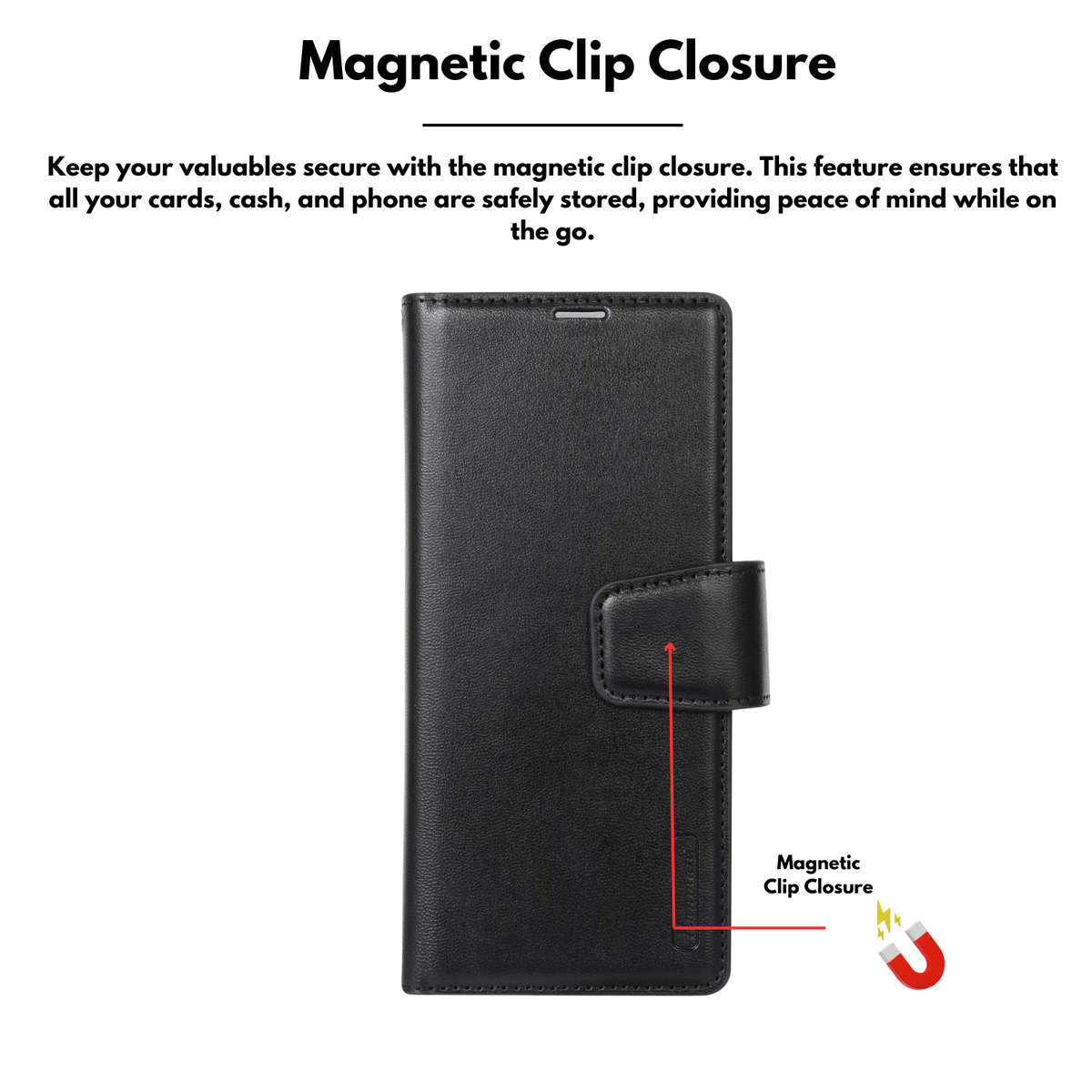 Hanman Classic Flip Leather Wallet Cover for Samsung Galaxy Z Fold 5