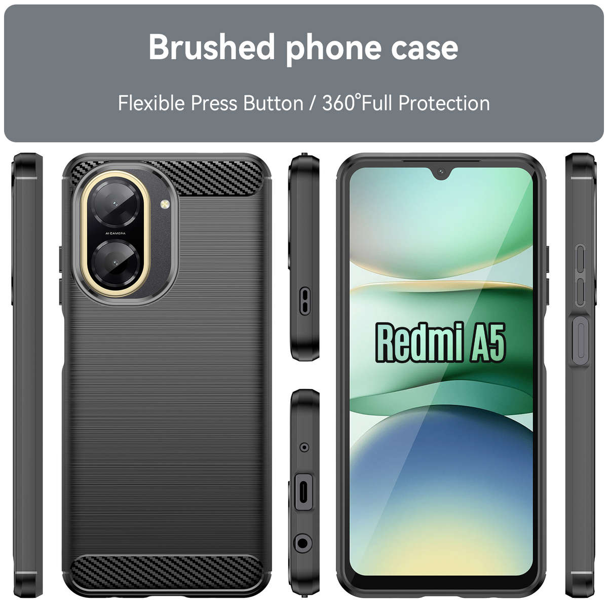 CellTime Case for Redmi A5 Carbon Fiber Design Shockproof Cover