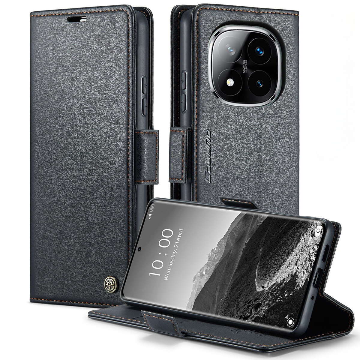 Retro Flip Case Compatible with Redmi Note 14 Pro Plus 5G Leather Cover