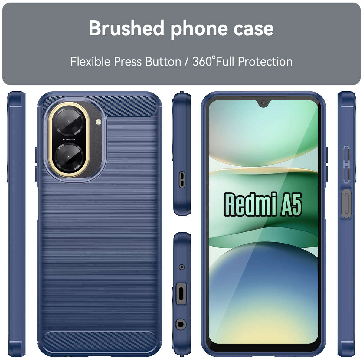 CellTime Case for Redmi A5 Carbon Fiber Design Shockproof Cover
