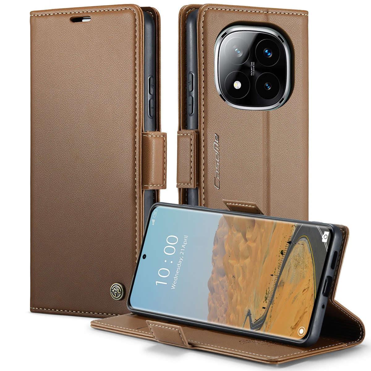 Retro Flip Case Compatible with Redmi Note 14 Pro Plus 5G Leather Cover