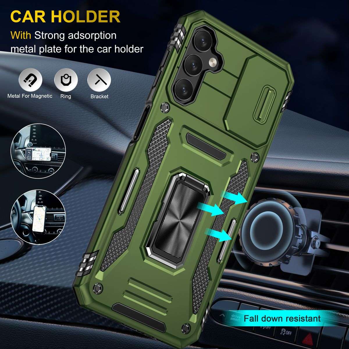 Kejiang Camshield Cover for Samsung Galaxy A05/A05 Shockproof Case