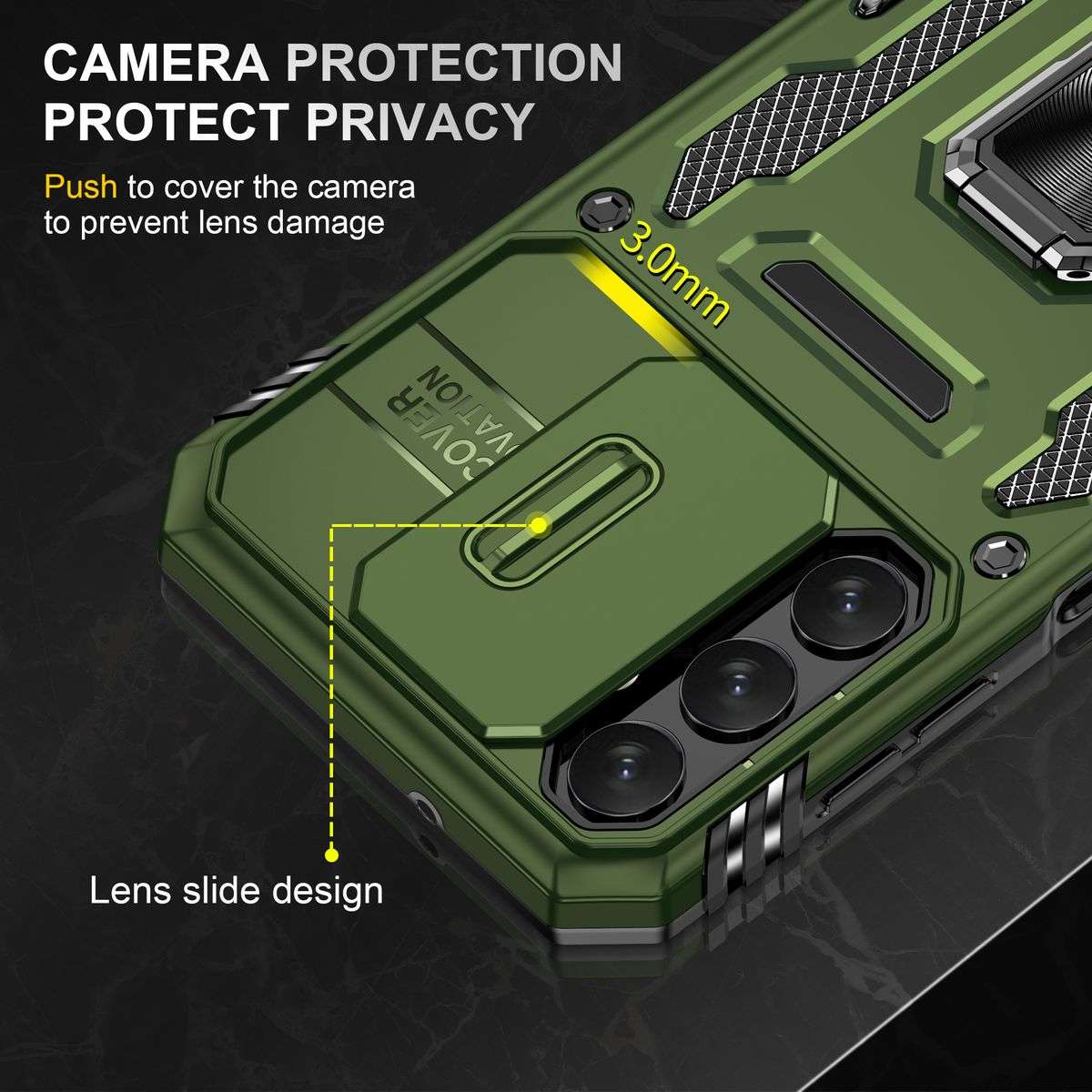 Kejiang Camshield Cover for Samsung Galaxy A05/A05 Shockproof Case