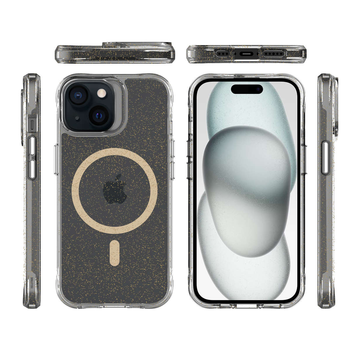 CellTime Pure Glitter MagSafe Cover for iPhone 15 Shockproof Case