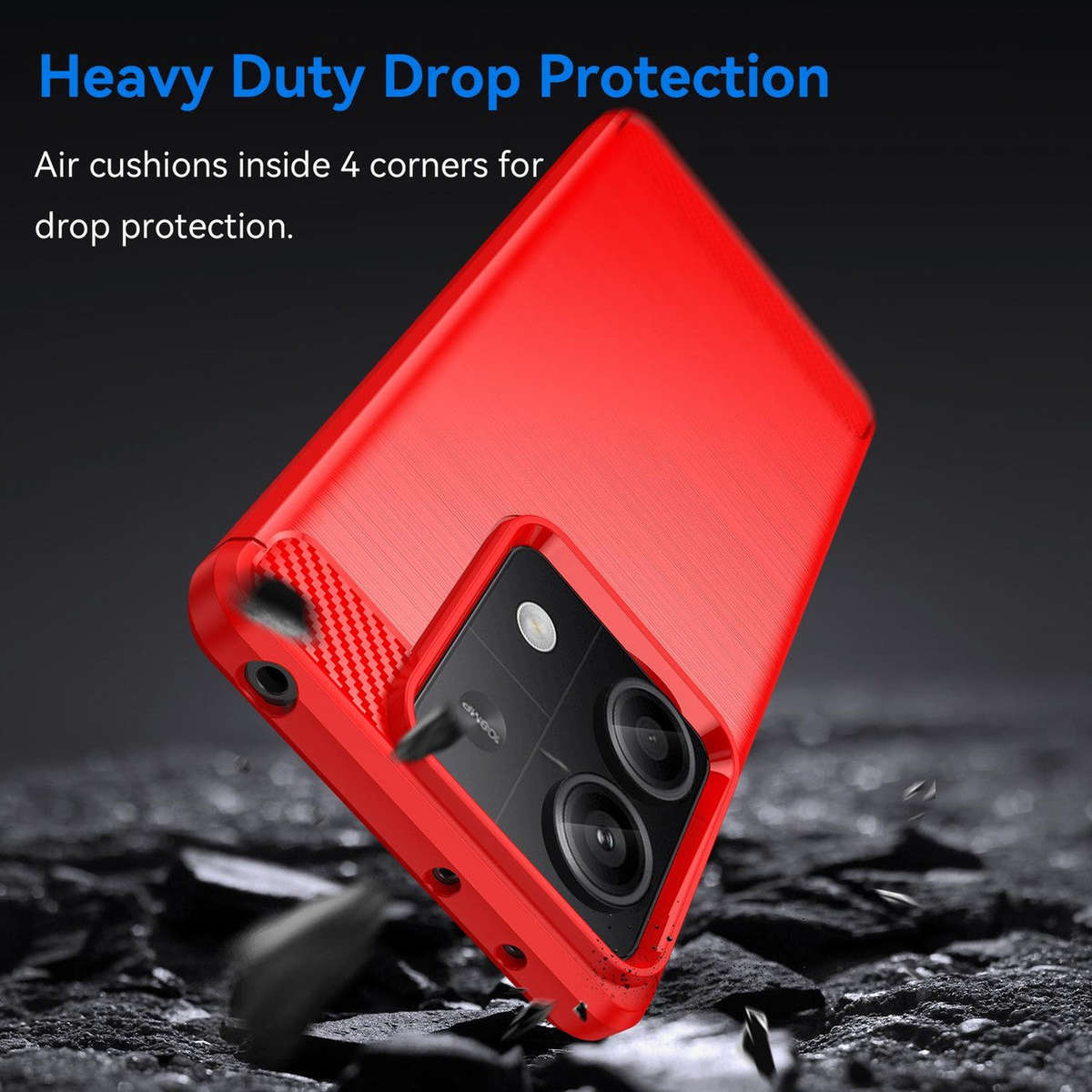 Redmi Note 13 5G Carbon Fiber Design Case Shockproof Cover
