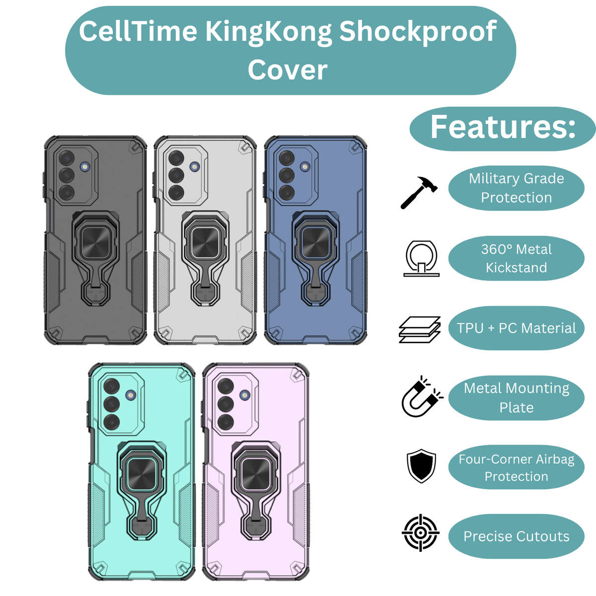 CellTime Case for Galaxy A17 KingKong Shockproof Cover