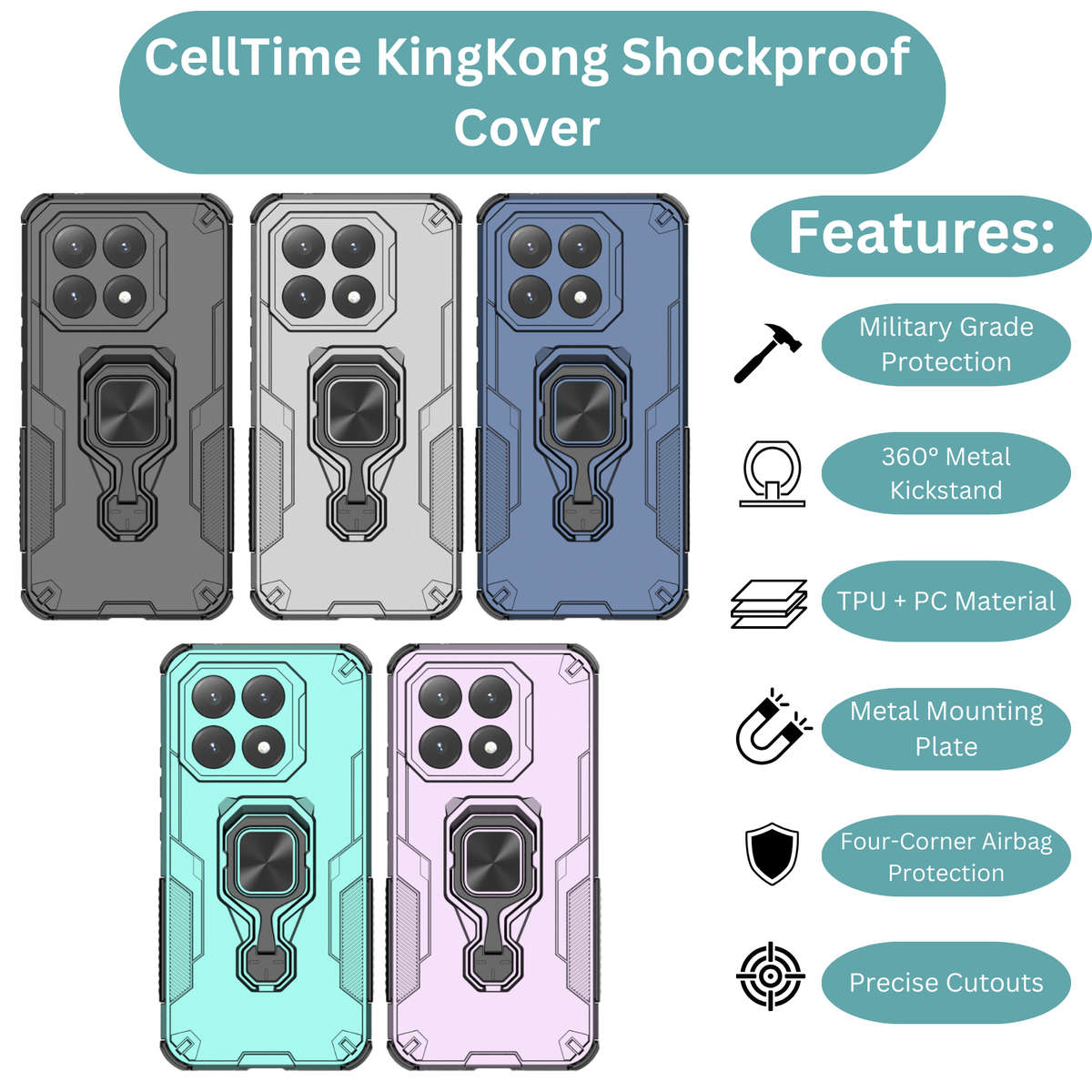 CellTime Case for Xiaomi 15T KingKong Shockproof Cover