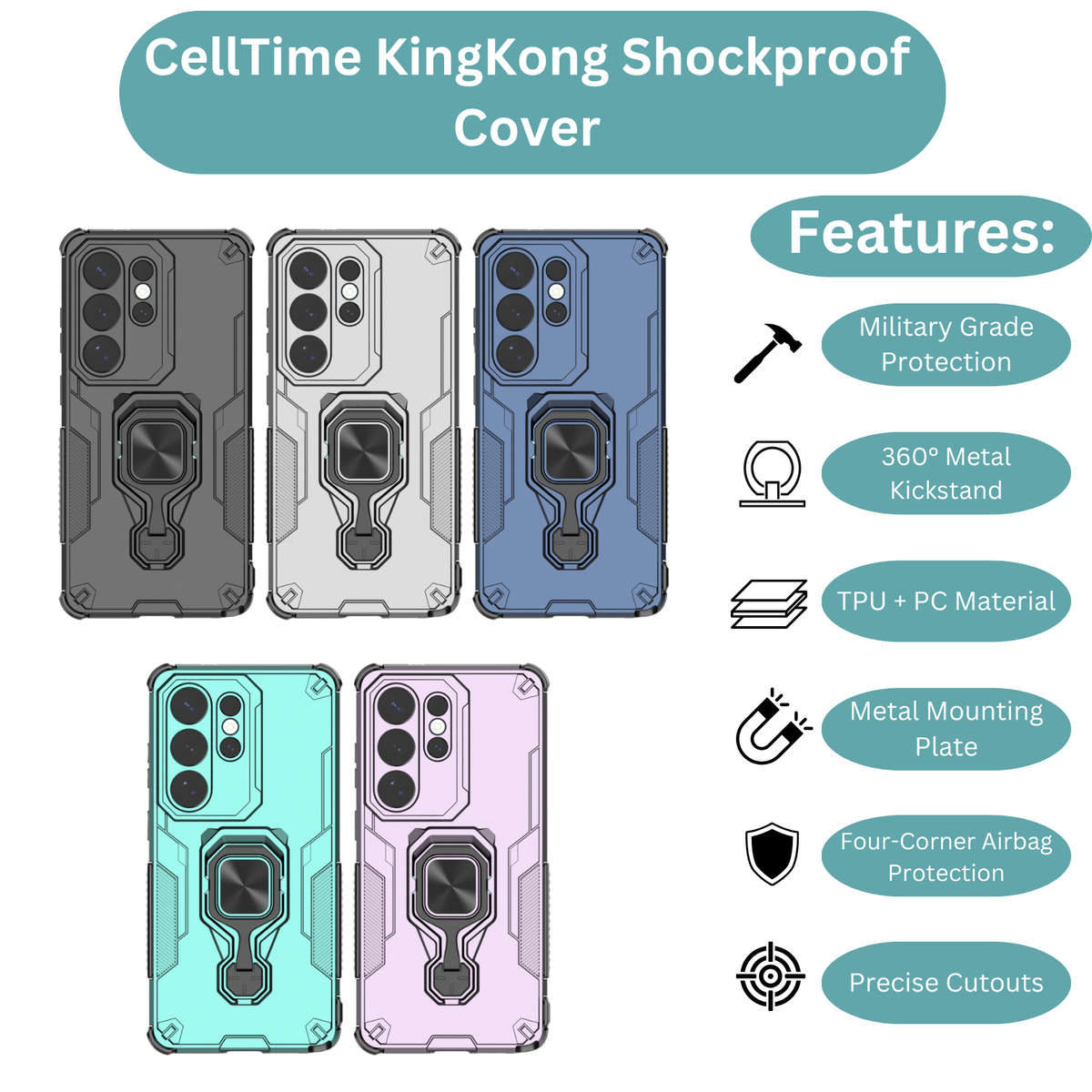 CellTime Case for Galaxy S26 Ultra KingKong Shockproof Cover