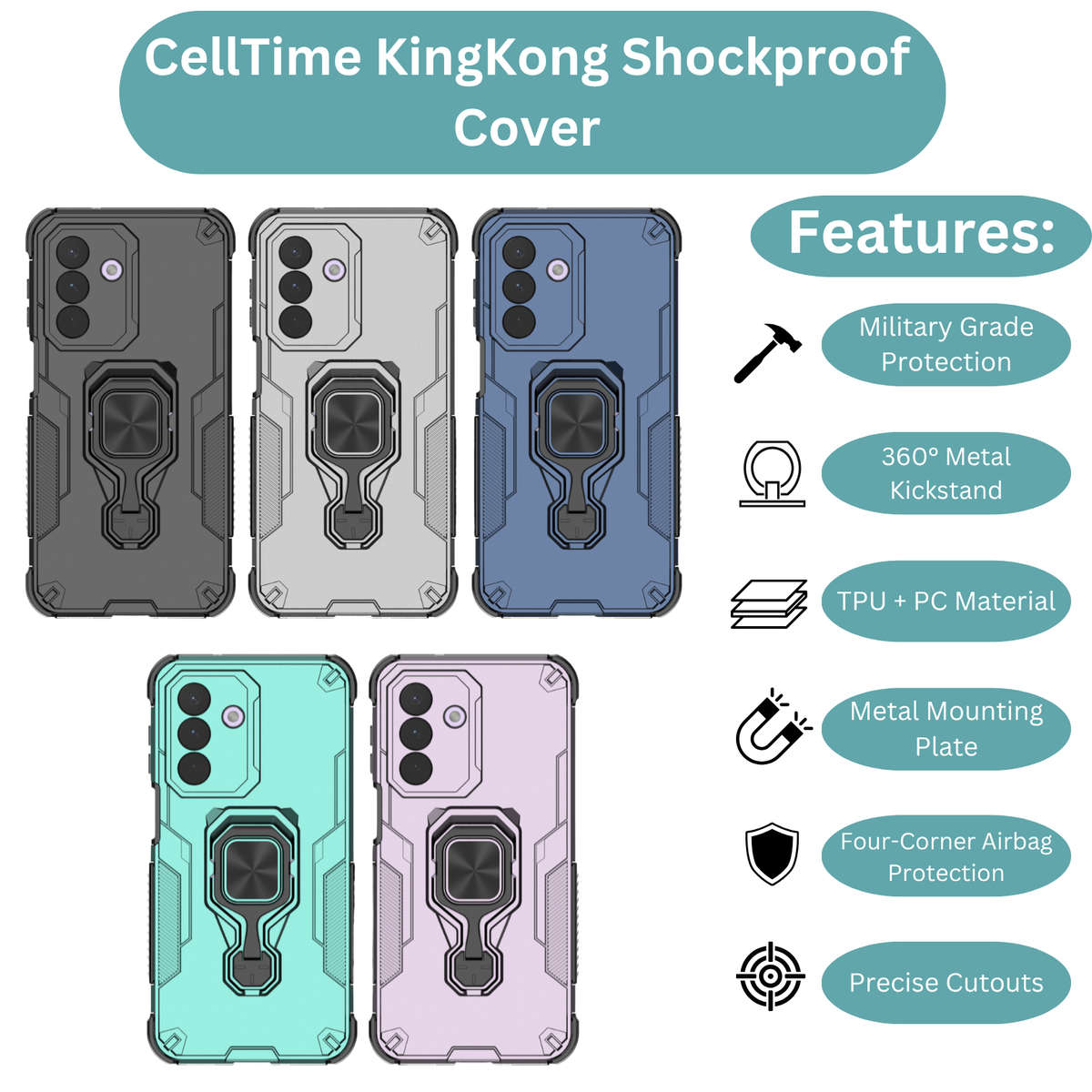 CellTime Case Compatible with Galaxy A27 KingKong Shockproof Cover