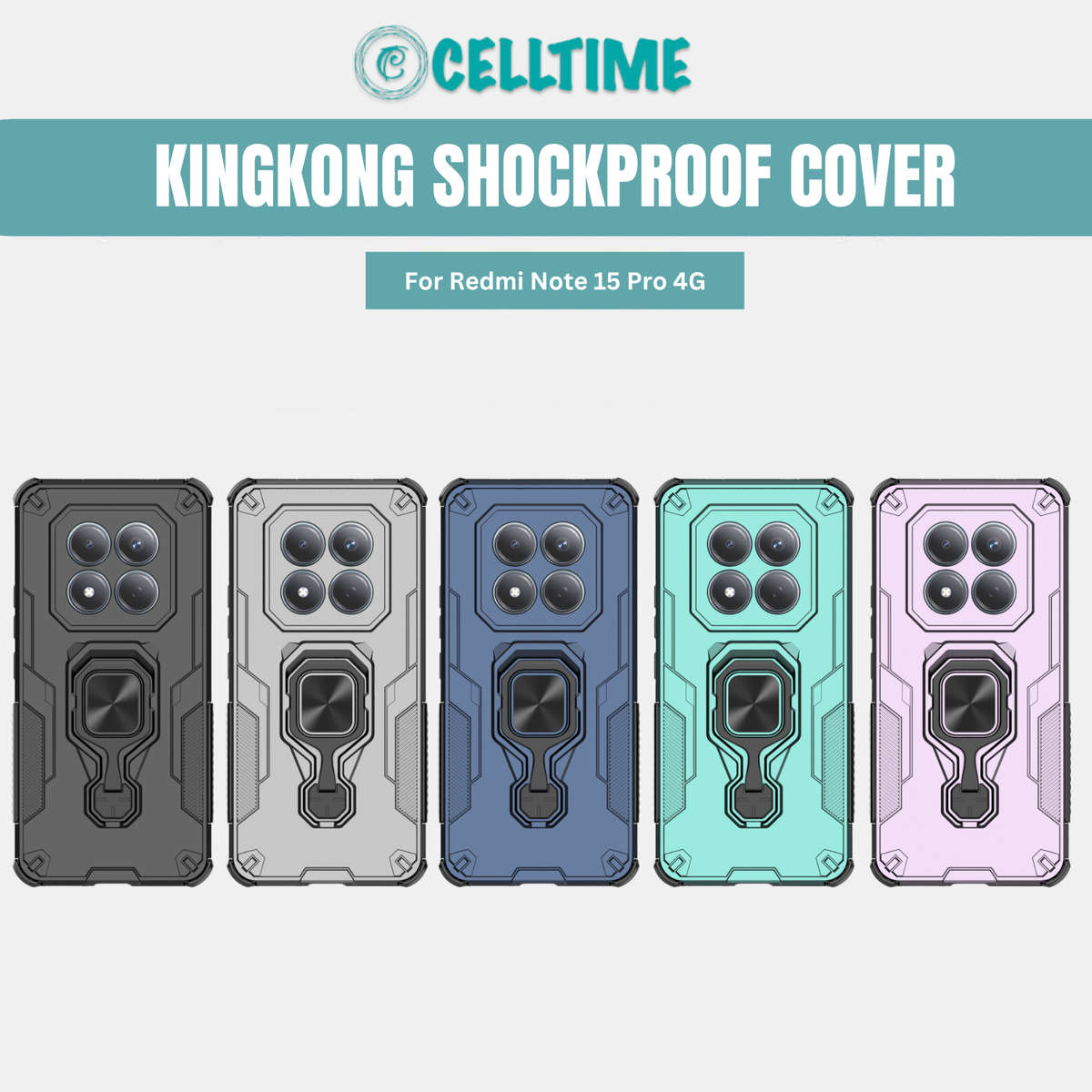 CellTime Case Compatible with Redmi Note 15 Pro 4G KingKong Cover