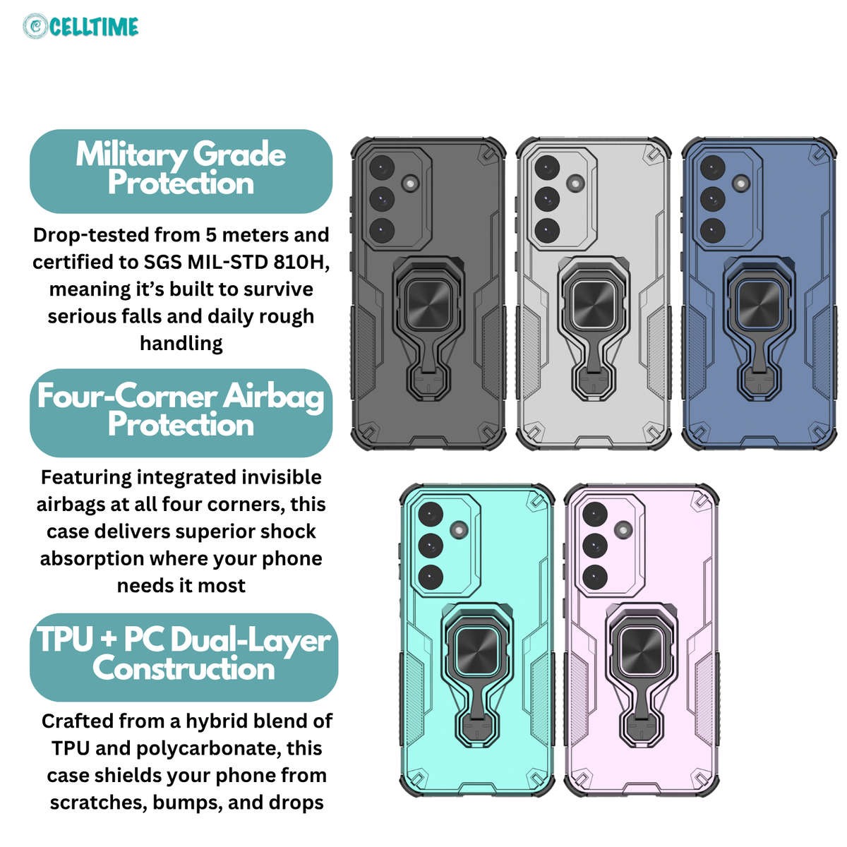 CellTime Case for Galaxy S25 FE KingKong Shockproof Cover