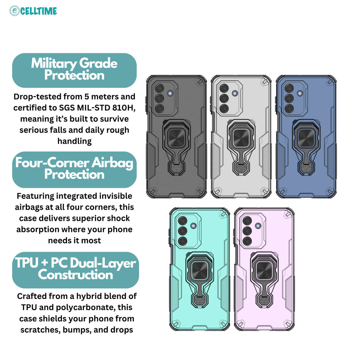 CellTime Case for Galaxy A17 KingKong Shockproof Cover