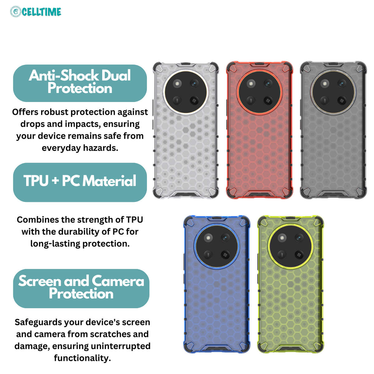 CellTime Honeycomb Case for Honor X9c 5G Shockproof Cover