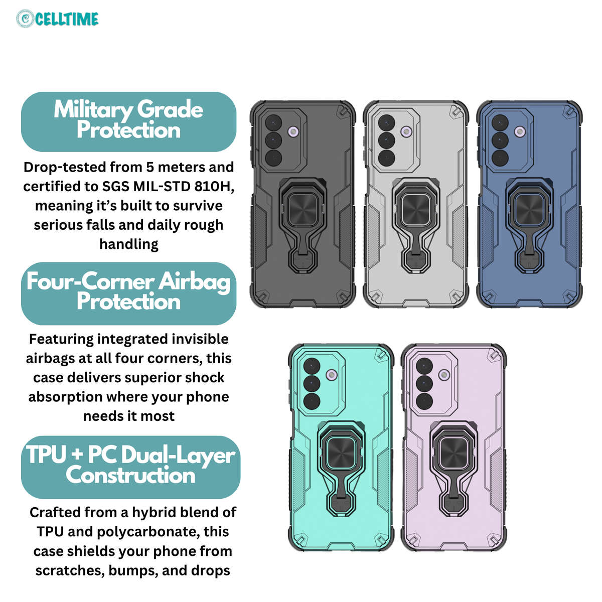 CellTime Case Compatible with Galaxy A27 KingKong Shockproof Cover