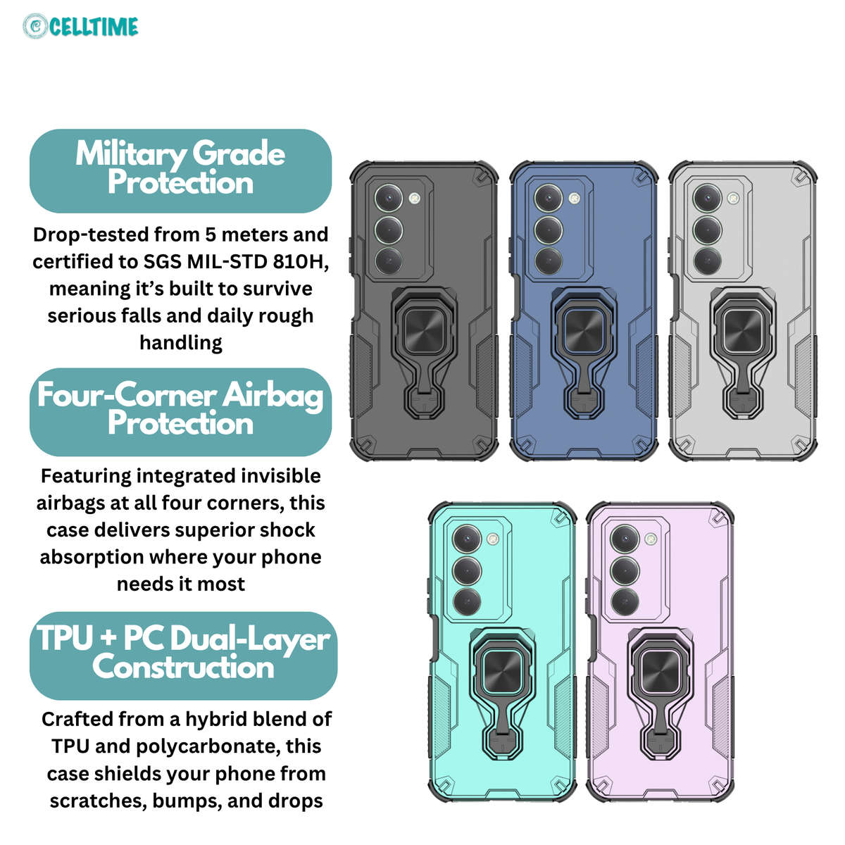 CellTime Case for Redmi 15 KingKong Shockproof Cover