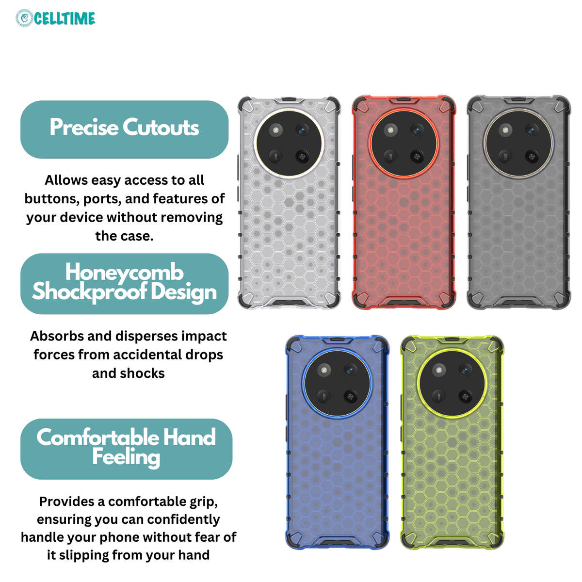 CellTime Honeycomb Case for Honor X9c 5G Shockproof Cover