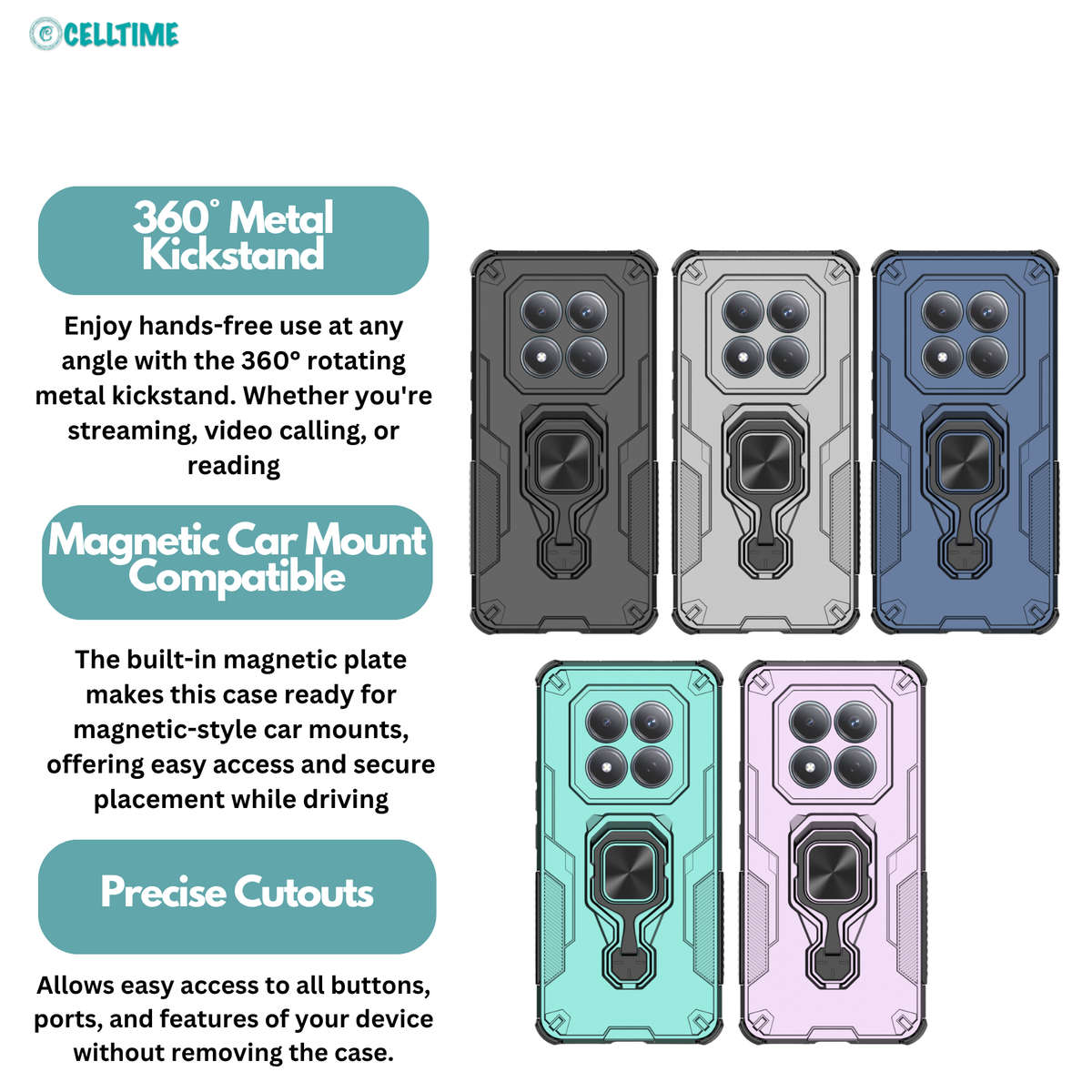 CellTime Case Compatible with Redmi Note 15 Pro 4G KingKong Cover