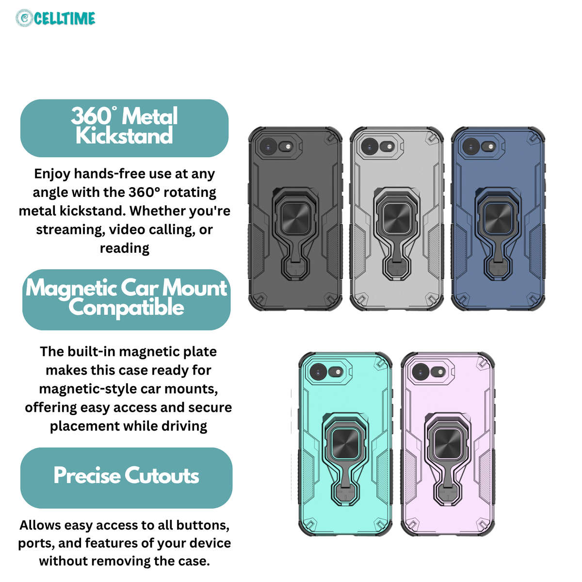 CellTime Case Compatible with iPhone 17e KingKong Shockproof Cover