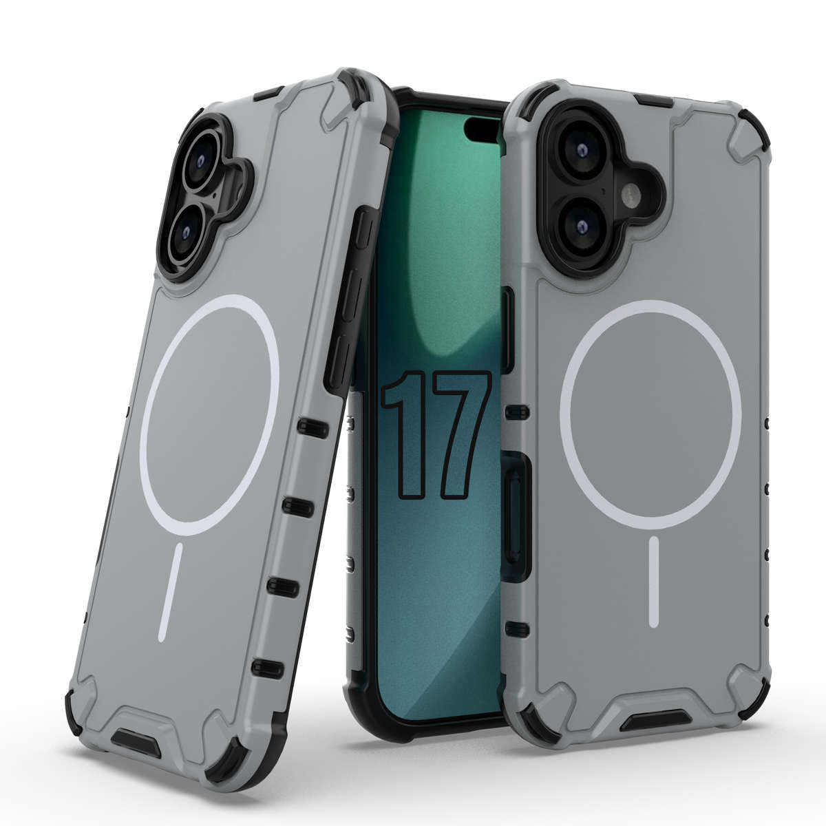 CellTime Case Compatible with iPhone 17 Grating Shockproof MagSafe Cover