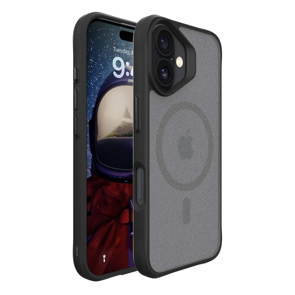 CellTime Frost MagSafe Cover Compatible with iPhone 16 / 16 Plus - Frosted Black