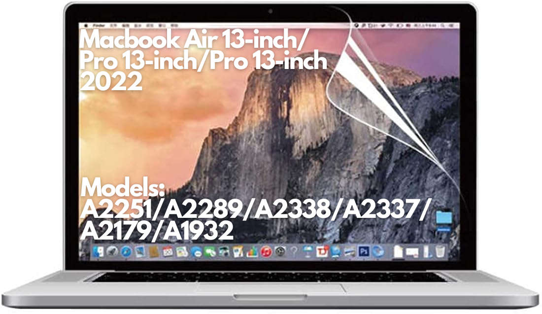 WiWU Macbook Air 13-inch & Pro 13-inch PET Screen Protector - 2 Pack