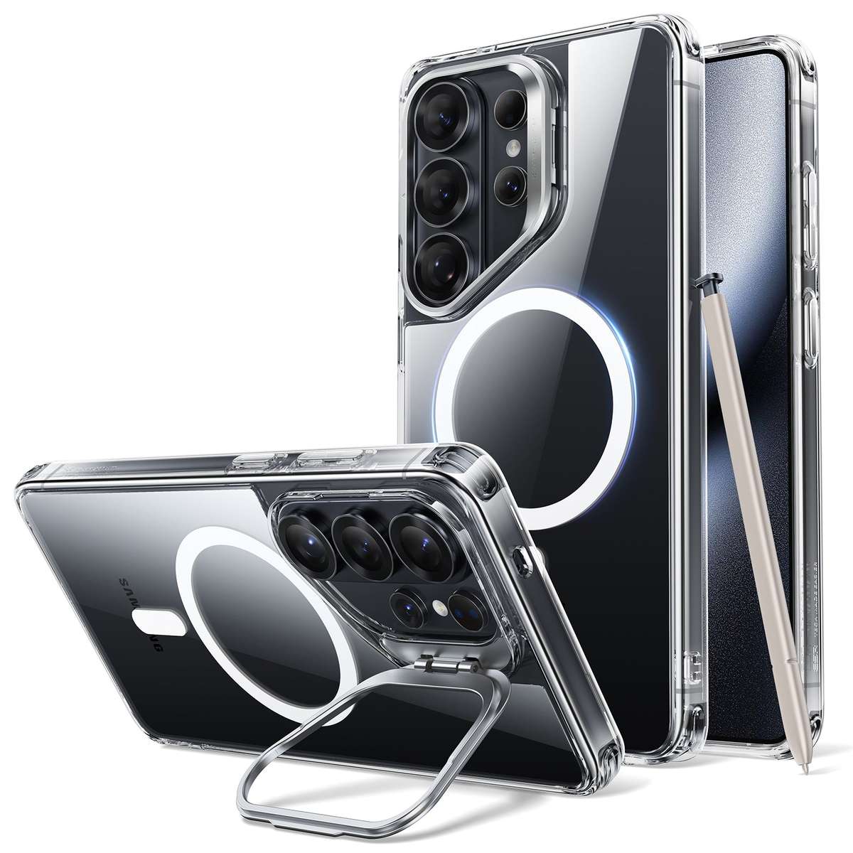 ESR Case with Stand Compatible with Galaxy S26 Ultra Hybrid MagSafe Cover