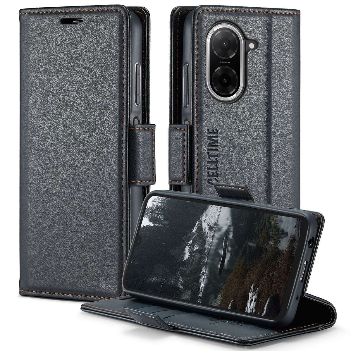 Retro Flip Leather Wallet Cover for Redmi A5