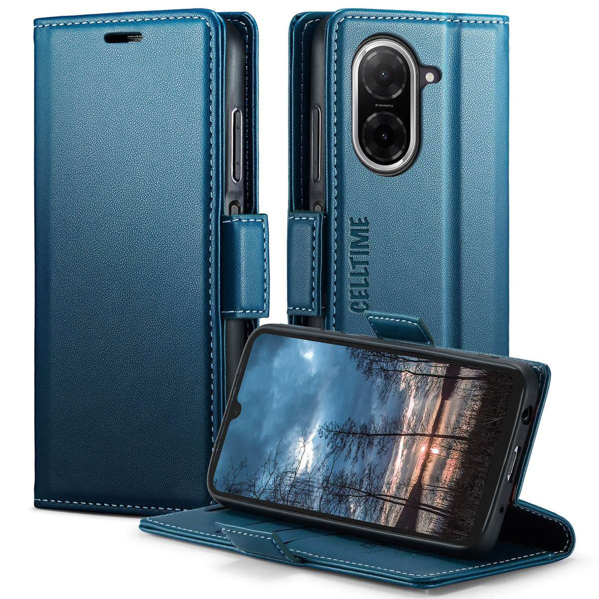 Retro Flip Leather Wallet Cover for Redmi A5