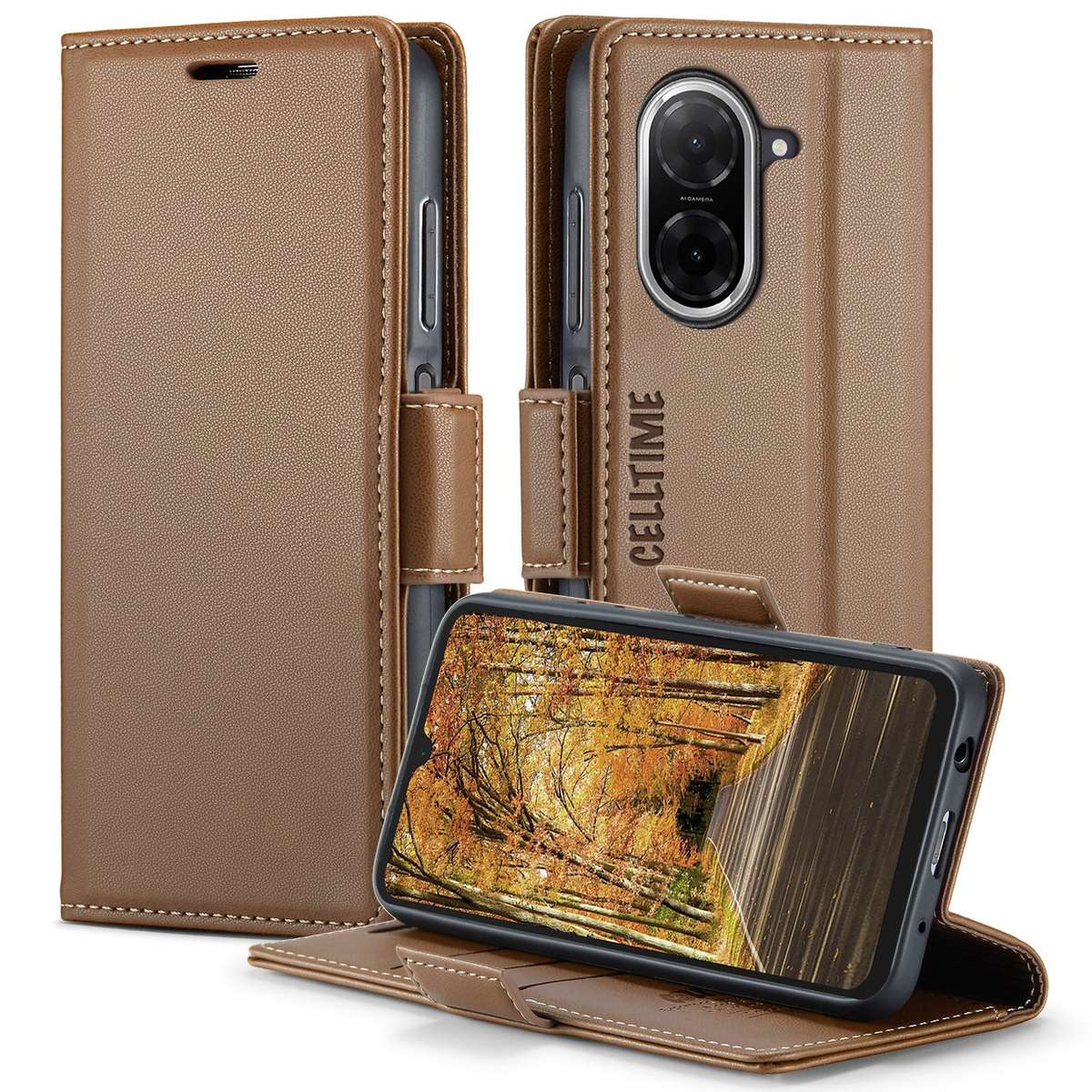 Retro Flip Leather Wallet Cover for Redmi A5