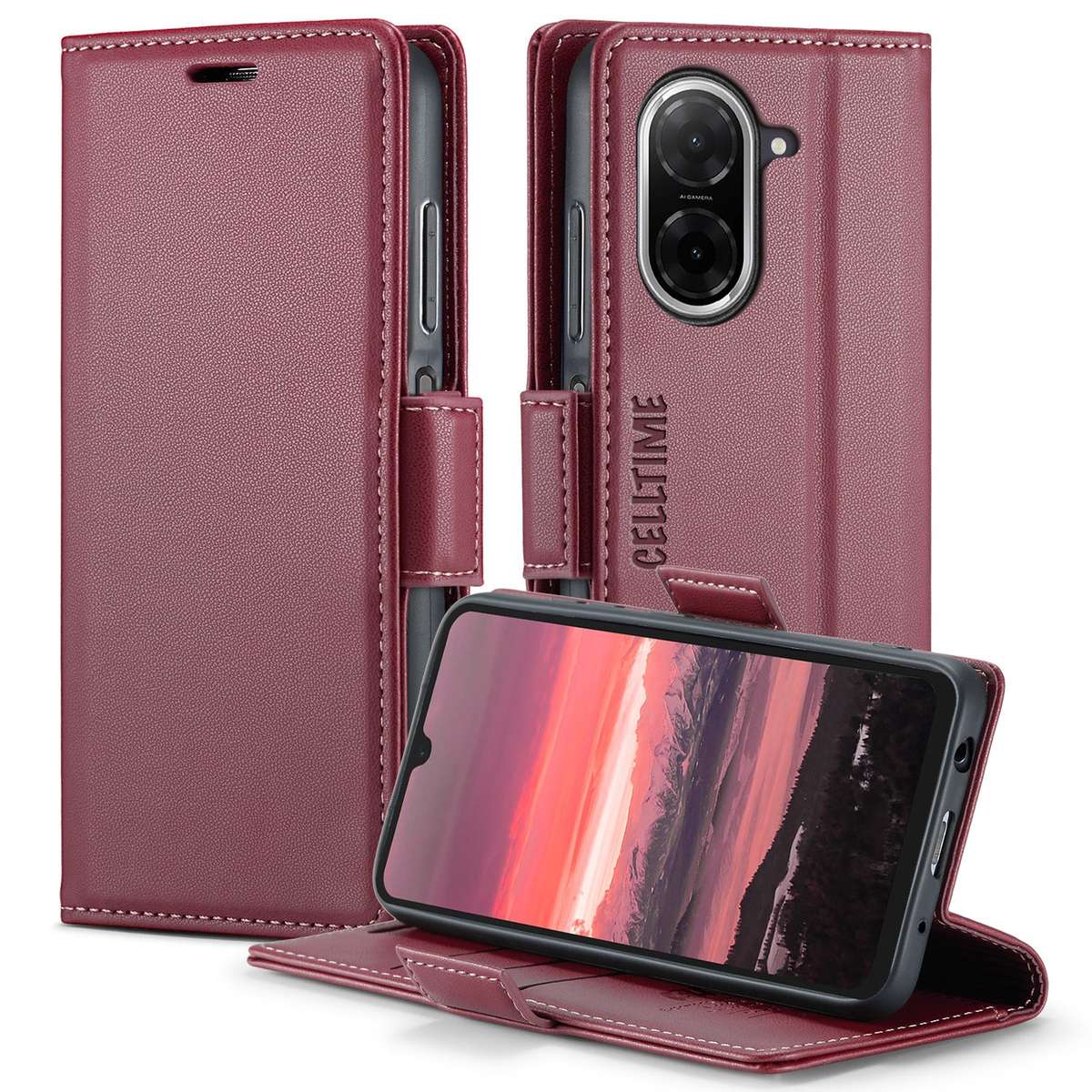 Retro Flip Leather Wallet Cover for Redmi A5