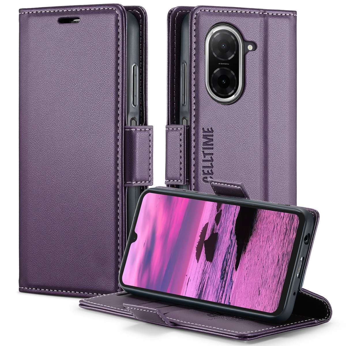 Retro Flip Leather Wallet Cover for Redmi A5
