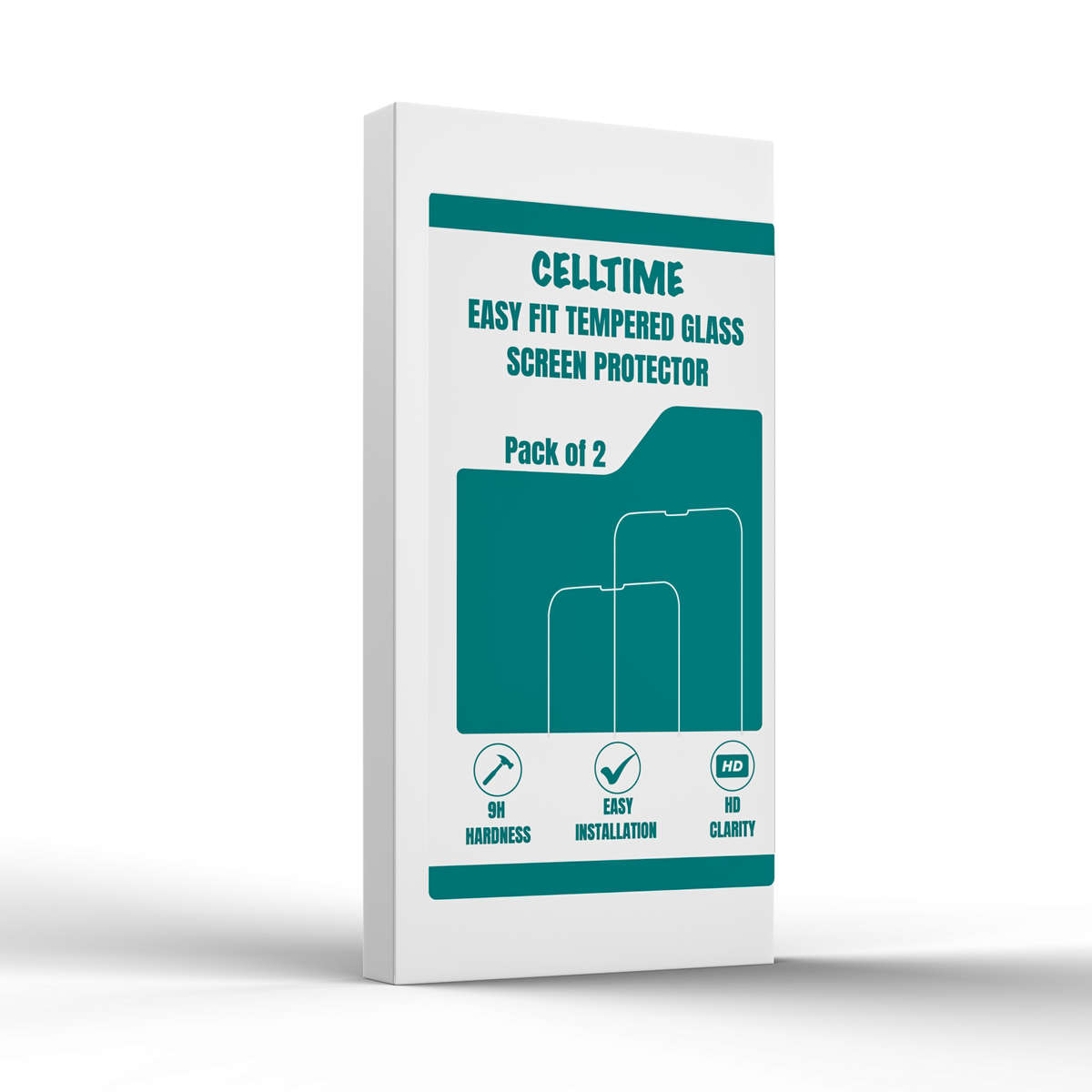 CellTime EasyFit Screen Protector for iPhone 17 Pro Max -2 Pack
